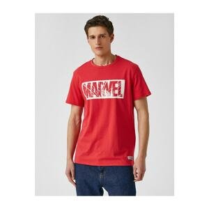 Koton Men's Red Tshirt Licensed Cotton