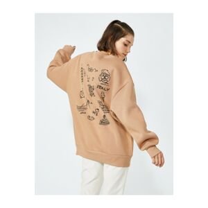 Koton Dog Embroidered Crew Neck Sweatshirt