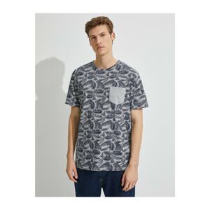 Koton Patterned T-Shirt Pocket Cotton