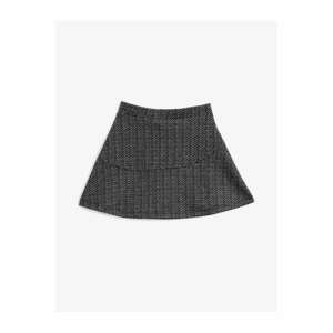 Koton Anthracite Patterned Girl Skirt