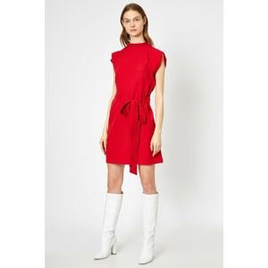 Koton Women's Red Tie Waist Dress