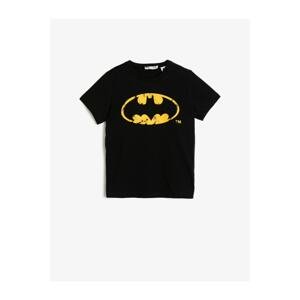 Koton Boy Black Batman Licensed Printed T-Shirt