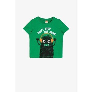 Koton Boy Green Patterned T-shirt