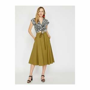Koton Women's Skirtly Yours Styled By Melis Agazat - Tie Waist Skirt