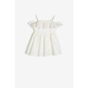 Koton White Kids Lace Detailed Dress
