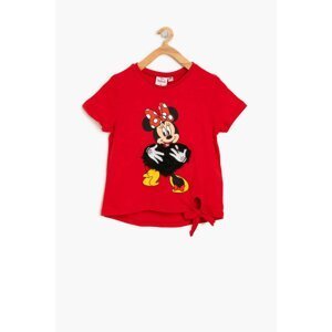Koton Red Girl Minnie By Cotton T-Shirt