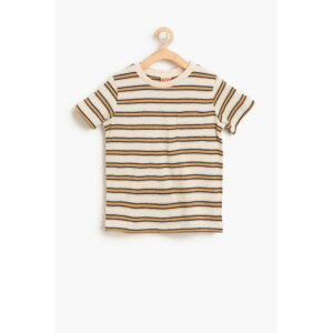 Koton Ecru Baby Boy Striped T-Shirt