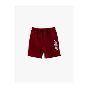Koton Boy Claret Red Printed Shorts Cotton
