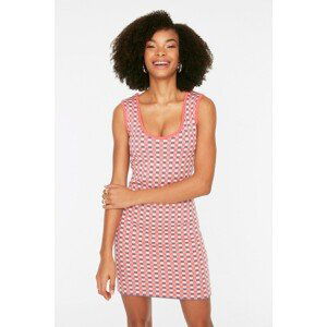 Trendyol Pink Jacquard Knitwear Dress