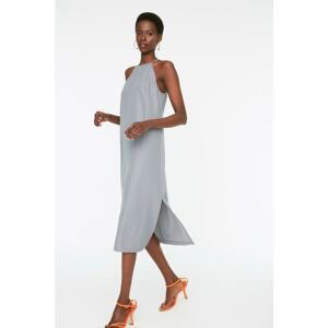 Trendyol Blue Slit Halter Neck Dress