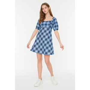 Trendyol Blue Plaid Dress