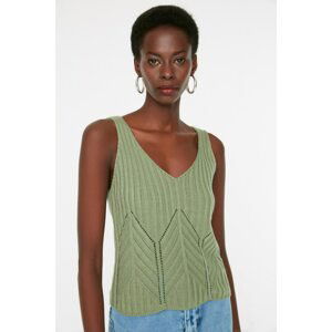 Trendyol Green Openwork Knitwear Blouse