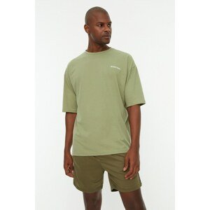 Trendyol Mint Men's Oversize Crew Neck Short Sleeve Printed T-Shirt