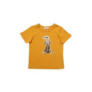 Trendyol Orange Printed Crew Neck Boy Knitted T-Shirt
