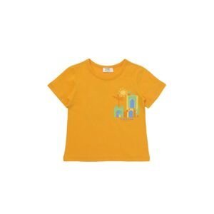 Trendyol Orange Back Printed Boy Knitted T-Shirt