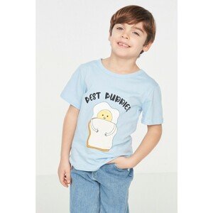 Trendyol Light Blue Printed Boys' Knitted T-Shirt