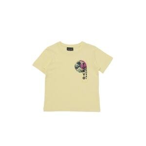Trendyol Yellow Printed Girl Knitted T-Shirt