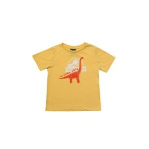 Trendyol Yellow Licensed Jurrasic World Printed Boy Knitted T-Shirt