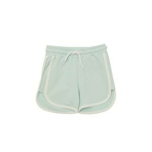 Trendyol Mint Stripe Girls Knitted Shorts & Bermuda