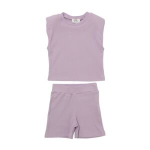 Trendyol Lilac Pocket Detailed Girl Knitted Top-Top Set