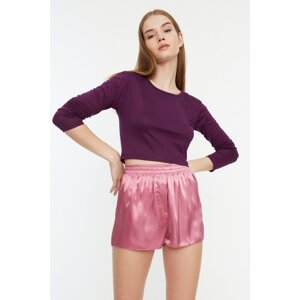 Trendyol Pink Satin Shorts & Bermuda