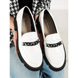 GOODIN WHITE FASHION MOCCASINS