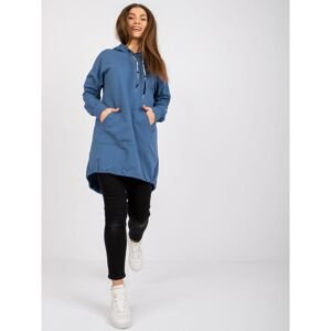 Women's blue sweatshirt with print on the back Sophie