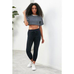 Trendyol Black Elastic Leg Pocket Knitted Trousers