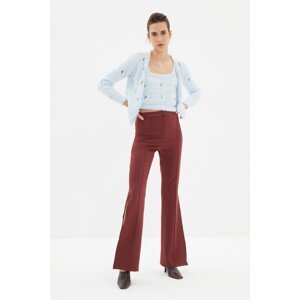 Trendyol Claret Red Slit Trousers