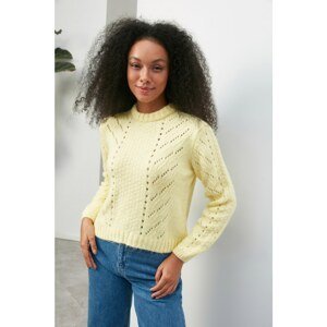 Trendyol Yellow Long Sleeve Knitwear Sweater