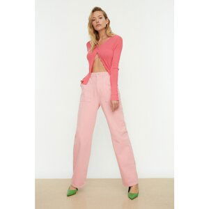 Trendyol Pink Pocket Detailed High Waist 90's Wide Leg Jeans