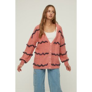 Trendyol Salmon Oversize Knitwear Cardigan