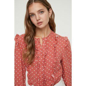 Trendyol Dried Rose Collar Shirt