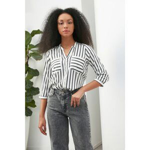 Trendyol Black Striped Woven Shirt