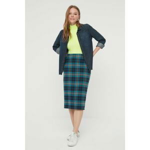 Trendyol Green Plaid Skirt