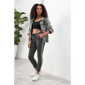 Trendyol Black Straight Knitted Sweatpants With Accessory Detail