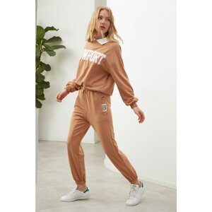 Trendyol Camel Knitted Sweatpants