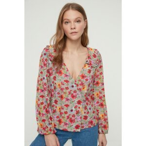 Trendyol Multicolored Double Breasted Blouse