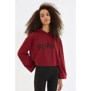 Trendyol Claret Red Licensed Harry Potter Knitted Sweatshirt