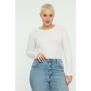 Trendyol Curve Plus Size T-Shirt - White - Regular fit