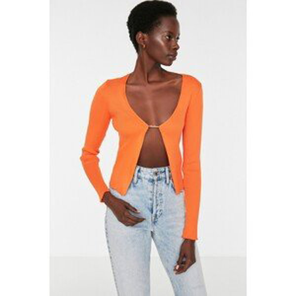 Trendyol Cardigan - Orange - Regular fit