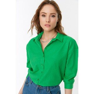 Trendyol Green Boyfriend Shirt