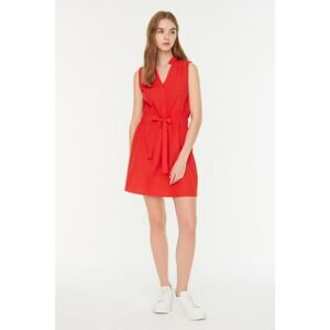 Trendyol Red Pleated Dress
