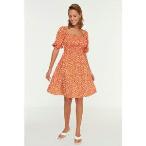 Trendyol Orange Woven Guipure Mini Dress