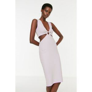 Trendyol Lilac Accessory Detailed Knitwear Dress