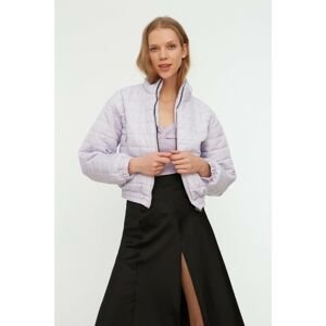 Trendyol Lilac Oversize Crop Quilted Down Jacket