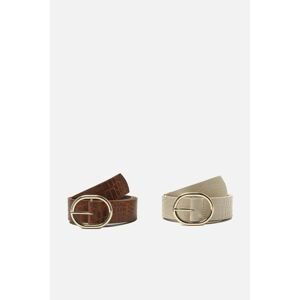 Trendyol Taba-Stone 2-Pack Women Belt