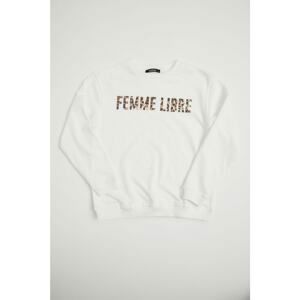 Trendyol Stone Long Sleeve Crew Neck Printed Knitted Sweatshirt