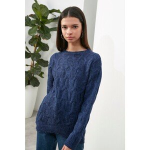 Trendyol Navy Long Sleeve Knitwear Sweater