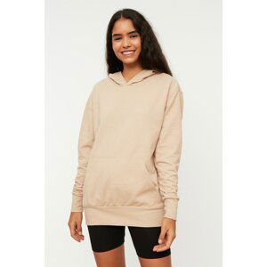 Trendyol Sweatshirt - Beige - Regular fit